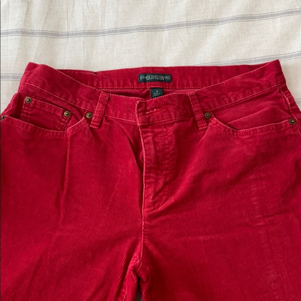 Ralph Lauren Jeans Company Red Straight Leg Cords